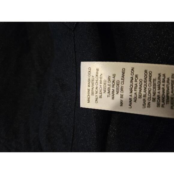 Chico's Size 1 Medium Size 8 Navy blue open front jacket with lace detail - Picture 6 of 6